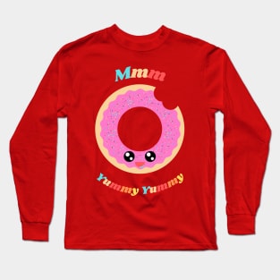 Yummy Yummy Happy Donut Long Sleeve T-Shirt